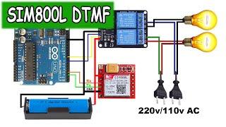 SIM800L DTMF | DTMF Based Home Automation System