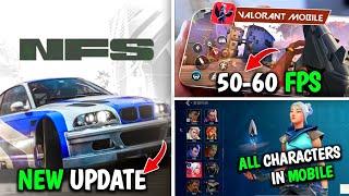 NFS Mobile New Update  Gameplay trailer | Valorant Mobile 60 Fps  in 4gb Ram Device !!