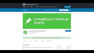 Dynamically Display Posts