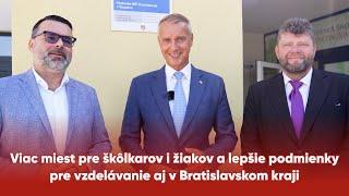 Viac miest pre škôlkarov i žiakov a lepšie podmienky pre vzdelávanie aj v Bratislavskom kraji