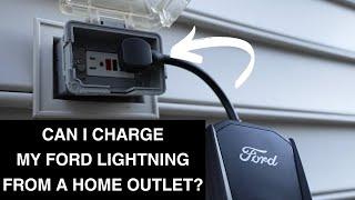 Can I charge my Ford EV with a standard home outlet?