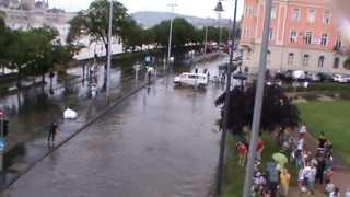 Budapest flooded from Danube and rain water