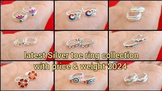 silver toe ring collection with price 2024/Silver New toe ring designs with price 2024