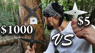 $5 Shuriken VS $1000 RARE Spetsnaz Shuriken (Throwing Test/Unboxing)