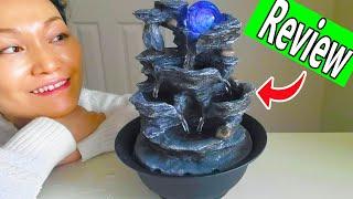 Dyna-Living Tabletop Indoor Water Fountain with Colored LED Light