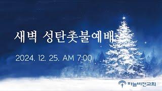 [24/12/25] 하늘비전교회 성탄절 촛불 예배 - 온 백성에게 미칠 큰 기쁨의 좋은 소식 (누가복음 2장 1~14절) 오영택 원담목사