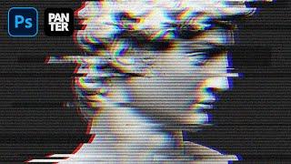 How to Make Glitch Effect in Photoshop - VHS Analog Glitch