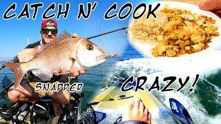 Catch N' Cook - KAYAK FISHING for SNAPPER with LURES!