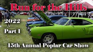 Poplar Car Show 2022 Run for the Hills Part 1 with the Carolina Pushrodz Huge Car Show and Burnouts