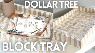 DIY Wood Tray Dollar Tree DIY - Tumbling Tower Blocks Jenga Blocks DIY - High End Home Decor