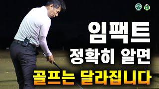 [Golf Lesson with my wife] How to come to Impact