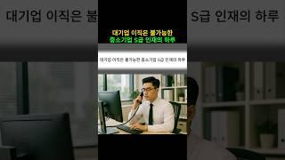 대기업 이직은 불가능한 중소기업S급 인재의 하루