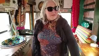 Tour of Solo Woman Living Cheap in a Short Skoolie Bus