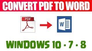 How to convert PDF to WORD