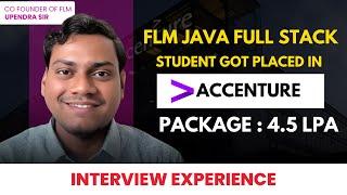 FLM Java Full Stack Student's Success Story| Placed in Accenture with a Package of 4 5 LPA