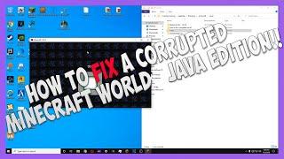 🟣How To Fix A Corrupted Minecraft World Java Edition 2021