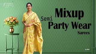 Ep-1064 | Mix Up Semi Party Wear Sarees Starts @2150/- | Cloud Dzigns #partywearsaree  #chanderi