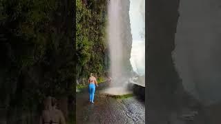 Waterfall middle of the road 
