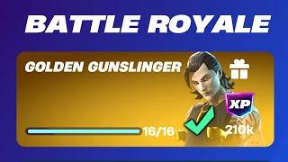 How to COMPLETE ALL Golden Gunslinger Outlaw Midas XP Quests (FREE LEVEL UP) in Fortnite Chapter 6