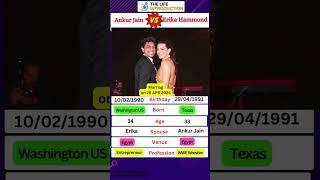 Ankur ️ Erika short biography #billiniors #wwe #marriage #reels #shortbiography #viral#shorts
