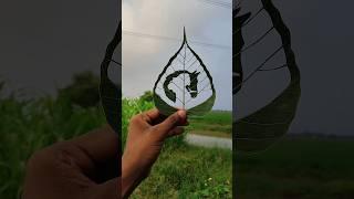 Tow image in One leaf #sandeepleafartist #shorts #trending #shortvideo #nature #leaf #art #video