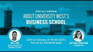 Webinar about University West's Business School