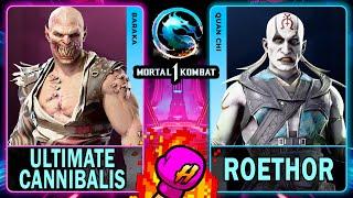 MK1 Ultimate Cannibalis (BARAKA) VS Roethor (QUAN CHI)Mortal Kombat 14K 60ᶠᵖˢ