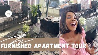 My FURNISHED APARTMENT TOUR!!(LIVING ROOM & KITCHEN TOUR)