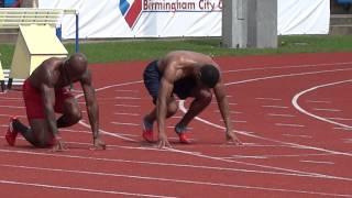 USA Olympic sprinters Tyson Gay and Trell Kimmons training at Alexander Stadium, Birmingham