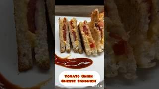 Onion tomato sandwich || Tomato onion cheese sandwich Veg food dudes