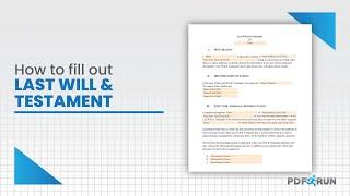 How to Make and Fill Out A Last Will and Testament Online | PDFRun