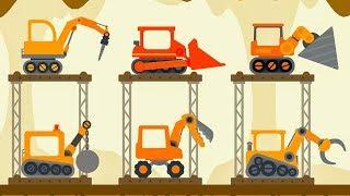 Truck Construction The Excavator - Dinosaur Digger 3 – The Truck - Digger Cartoons for Children