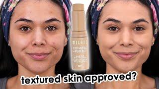 Let's ACTUALLY Test These Claims... Milani Blur Out Skin Tint Stick Review on Textured Combo Skin