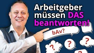 7 Fragen zu bAV die jeder Arbeitgeber beantworten muss!