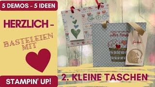 Anleitung: kleine Taschen individuell gestalten mit Stampin' UP!