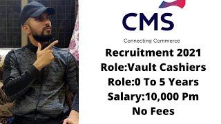 Cashiers Jobs In India | CMS Off Campus Placement 2021 | Private Company Jobs | Latest Job Updates