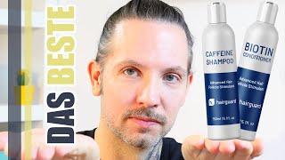 DAS BESTE SHAMPOO + SPÜLUNG BEI HAARAUSFALL | HAIRGUARD CAFFEINE SHAMPOO & BIOTIN CONDITIONER