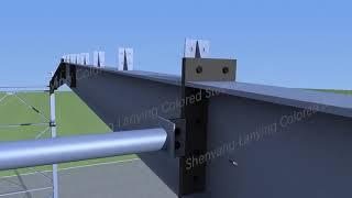 Steel structure installation guidance 3D animation