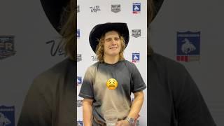 Kennadee Riggs asked Rocker to give emoji reactions to Round 2 #weareprorodeo #wranglernfr