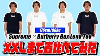 【サイズ比較】Supreme×Burberry Box Logo TeeをXXLまで着比べてみる【着用レビュー】