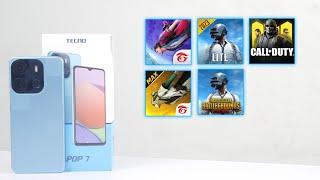 Tecno Pop 7 Games Test - PUBG/Free Fire/Call Of Duty/PUBG Lite/ Free Fire Max