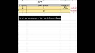 power of the REPT formula in Excel ( meow