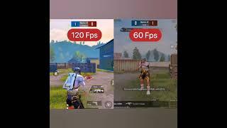 60 FPS Vs 120 FPS Compare In Pubg Mobile #shorts #pubg