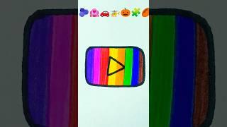 YouTube icon colouring  #shorts #satisfying #art #drawing #youtube #colors #trend