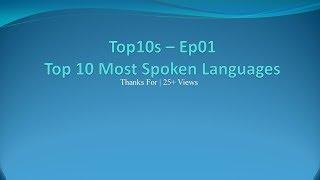 Top 10 Most Spoken Languages in the World