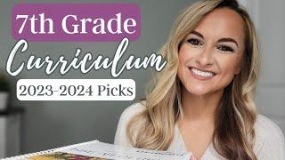 7TH GRADE HOMESCHOOL CURRICULUM PICKS // MIDDLE SCHOOL CURRICULUM // 2023-2024