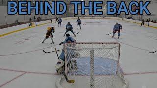 BEHIND THE BACK... *MIC’D UP* Go Pro Hockey Goalie