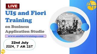 SAP UI5 and Fiori LIVE session demo | Fiori Tutorial on BAS tool | contact@anubhavtrainings.com