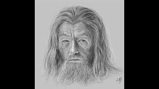 The Lord of the Rings Gandalf sketch time lapse art shorts