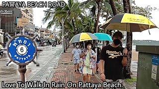 Soi-6/Beach Road Pattaya Walk In Rain To See Colors Of Nature | Thailand Today 26 September 2021